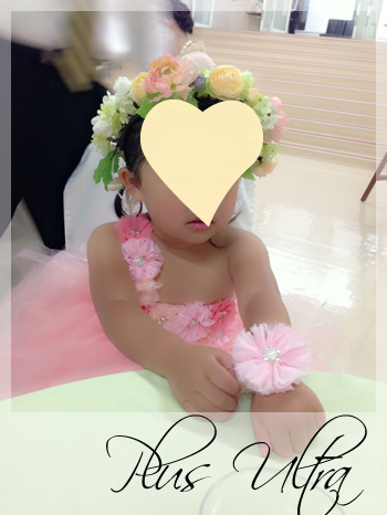 造花　花冠　フラワーガール　薔薇　ピンク　ウェディング