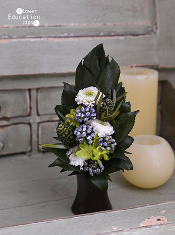 プリザ プリザーブドフラワー 仏花 お供え花 モダン 造花 ペット供養