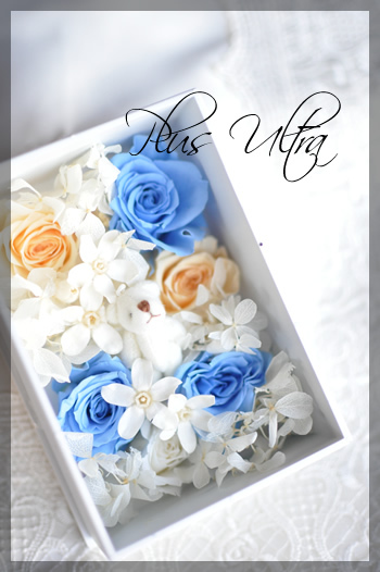 プリザ　プリザーブドフラワー 出産祝い　フォトフレーム　