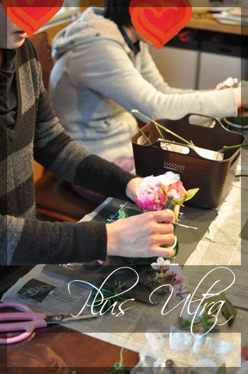 プリザ　プリザーブドフラワー　造花　生花　レッスン　フラワーアレンジ　豪華　可愛い　手づくり