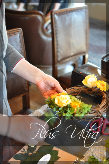 プリザ　プリザーブドフラワー　壁掛け　可愛い　手づくり　おしゃれ　黄色　リース