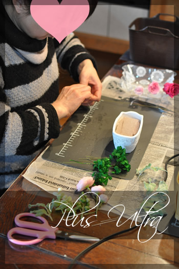 プリザ　プリザーブドフラワー　フラワーアレンジ　可愛い　手づくり