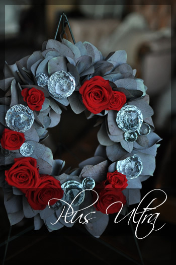 プリザ　プリザーブドフラワー　フラワーアレンジ　モダン　シック　大人　手づくり