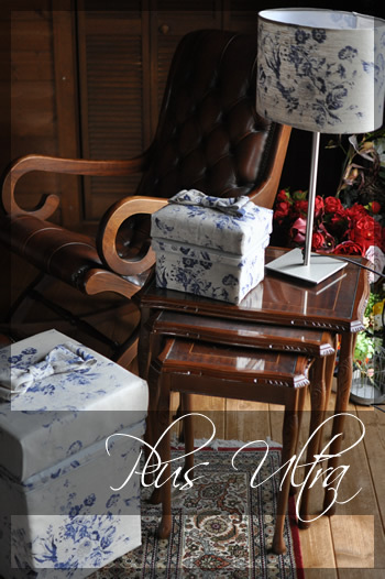 カルトナージュ　お茶箱　ランプシェード