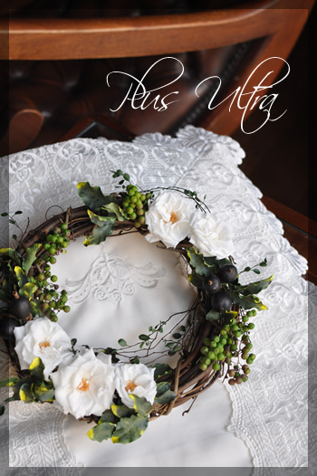 プリザ　プリザーブドフラワー　リース　ナチュラル　豪華 上品 おしゃれ