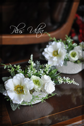 プリザ　プリザーブドフラワー　ナチュラル　白グリーン　上品　おしゃれ