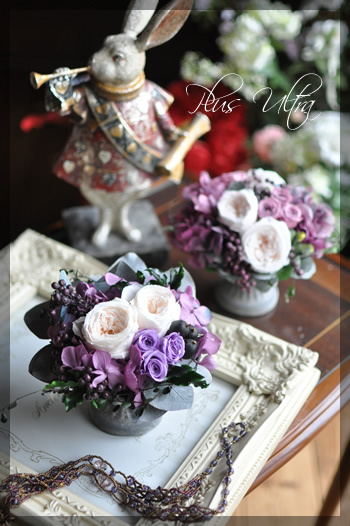 プリザ　プリザーブドフラワー　カッコいい　シック　大人　シャビー　おしゃれ　アンティーク