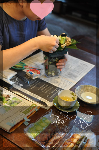 プリザ　プリザーブドフラワー　白グリーン