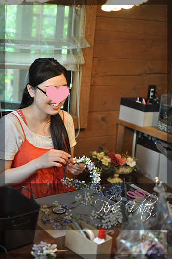 造花 花冠 かすみ草 ウェディング