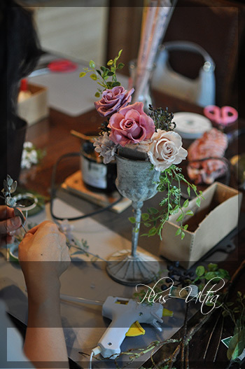 プリザ　プリザーブドフラワー　カッコいい　シック　大人　シャビー　おしゃれ　アンティーク