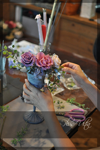 プリザ　プリザーブドフラワー　カッコいい　シック　大人　シャビー　おしゃれ　アンティーク