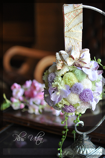 ウェディングブーケ　ボールブーケ　七五三　和