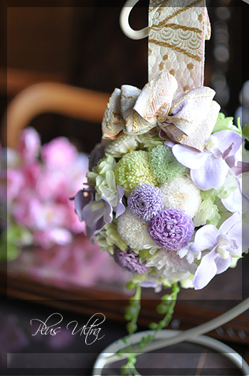 ウェディングブーケ　ボールブーケ　七五三　和