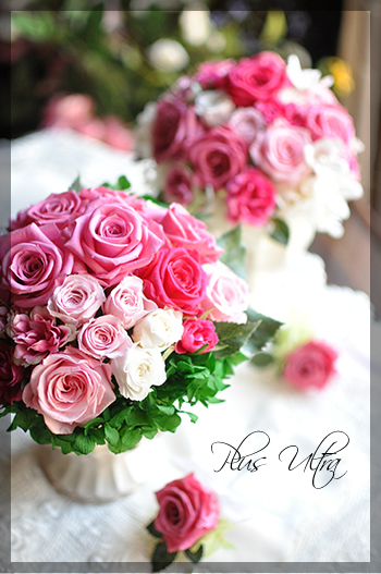 プリザ　プリザーブドフラワー　贈呈花　結婚式　手作り