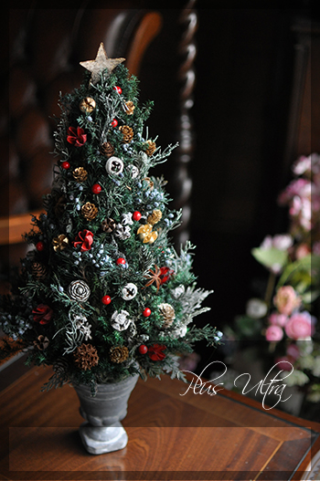 プリザ　プリザーブドフラワー　ドライ　クリスマスツリー