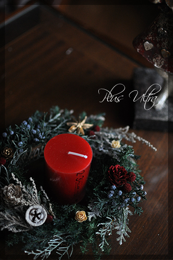 プリザ　プリザーブドフラワー　ドライ　クリスマスリース