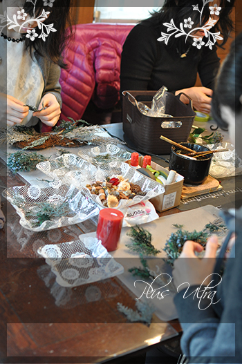 プリザ　プリザーブドフラワー　ドライ　クリスマスリース