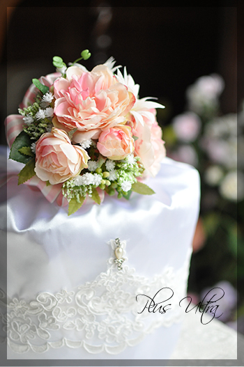 おむつケーキ　ダイパーケーキ　出産祝い　造花　ミニブーケ