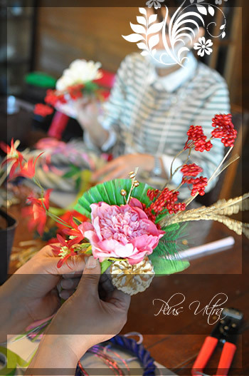 造花 しめ縄 ごぼう〆 お正月 豪華 手作り お飾り