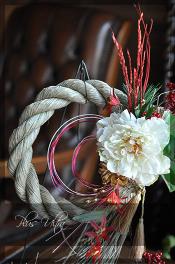 造花 しめ縄 ごぼう〆 お正月 豪華 手作り お飾り