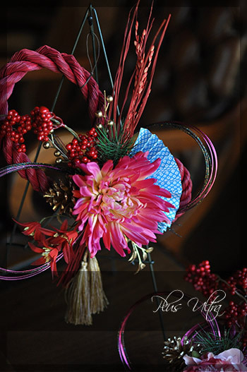 造花 しめ縄 ごぼう〆 お正月 豪華 手作り お飾り