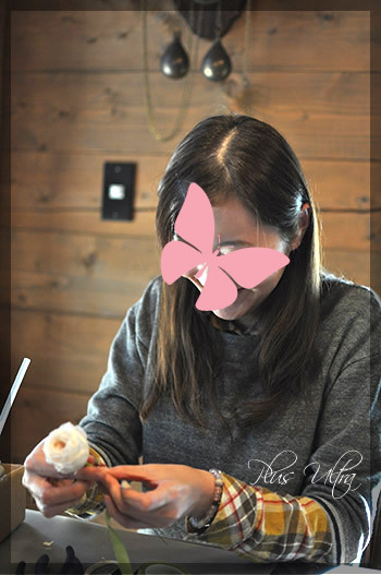 プリザ　プリザーブドフラワー　ウェディングブーケ　ラウンドブーケ　ピンク　オールドローズ　上品　大人　