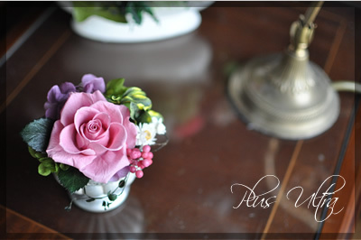 プリザ　プリザーブドフラワー　造花　生花　レッスン　フラワーアレンジ　豪華　手づくり