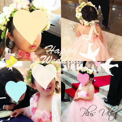 造花 花冠 フラワーガール ウェディング