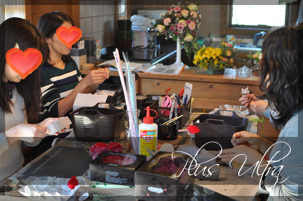 プリザ　プリザーブドフラワー　壁掛け　可愛い　手づくり　おしゃれ