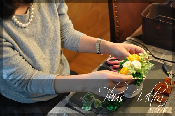 プリザ　プリザーブドフラワー　造花　レッスン　フラワーアレンジ