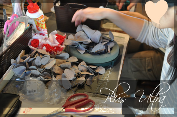 プリザ　プリザーブドフラワー　フラワーアレンジ　モダン　シック　大人　手づくり