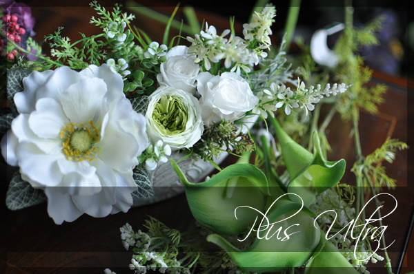 プリザ　プリザーブドフラワー　母の日　プレゼント　豪華　シック　紫　手づくり