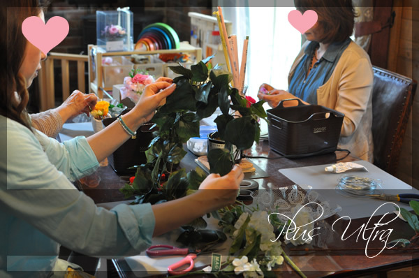 造花　リース　白グリーン　玄関　大きな