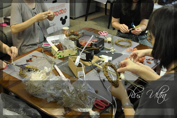 秋 リース ドライフラワー 出張レッスン