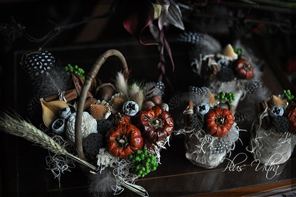 ハロウィンアレンジレッスン ドライフラワー かぼちゃ