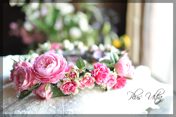 造花　花冠　かすみ草