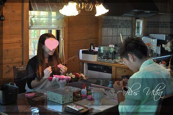 プリザ　プリザーブドフラワー　贈呈花　結婚式　手作り