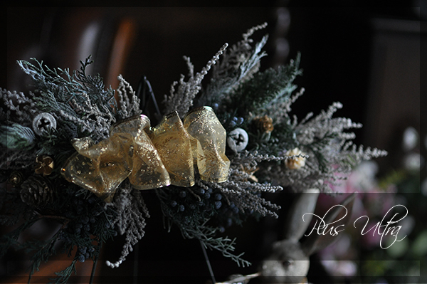 プリザ　プリザーブドフラワー　ドライ　クリスマススワッグ