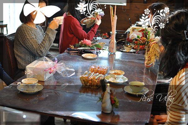 プリザ プリザーブドフラワー 造花 お正月 紅白 縁起