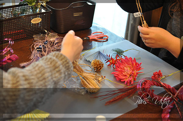 造花 しめ縄 ごぼう〆 お正月 豪華 手作り お飾り