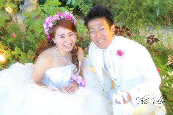 造花　花冠　花嫁さま　リストブーケ　リストレット　ピンク　可愛い