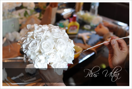 プリザーブドフワラ―　ウェディングブーケ